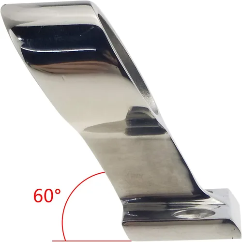 Vista 3 de Par Heavy Duty 316SS 60 ° Marine Boat Stanchion Hand Rail Fitting IZQUIERDA-FRONT para tubo de 1