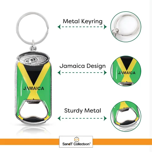 Vista 4 de Jamaica - Llavero abridor de botellas de cerveza - Set de 3 - Lata