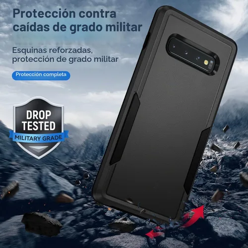 Vista 6 de Funda para Samsung Galaxy S10 Plus, con Protector de Pantalla [Probado contra Caídas de Grado Militar] Funda Protectora de Servicio Pesado
