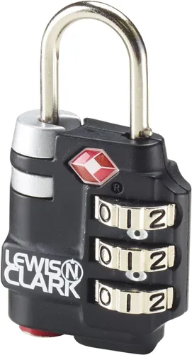 Vista 4 de Lewis N Clark Travelsentry Indicador de 3 esferas, Negro -, Cable resistente
