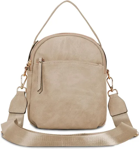 Vista 5 de E Bolso cruzado casual con múltiples bolsillos para mujer, ligero, mediano, con correa ajustable