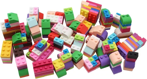 Vista 5 de 330 piezas lindo 3D bloque de construcción borrador trapezoidal cuadrado rompecabezas borrador clase premio regalo de fiesta infantil
