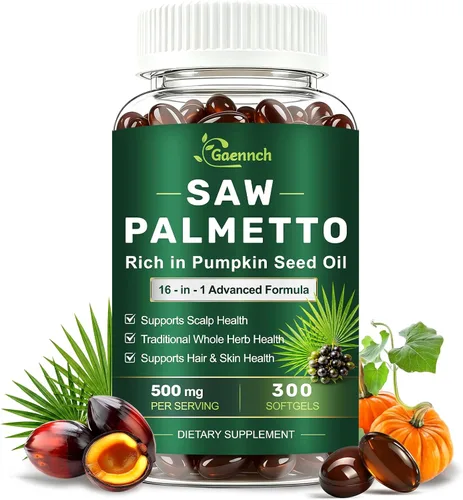 Vista 9 de Saw Palmetto for Men with Pumpkin Seed Oil Prostate Health Supplement