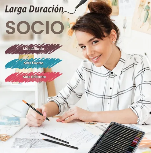 Vista 6 de Lápices de colores Black Widow para adultos, perfectos para libros de colorear