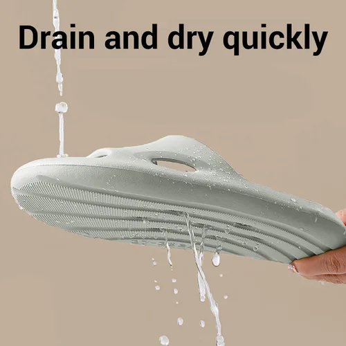 Vista 3 de Newbuty Zapatos de ducha de secado rápido antideslizantes con agujeros para hombres y mujeres, pantuflas de baño para piscina, invitados