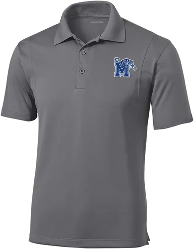 Vista 112 de Polo atlético de micro piqué NCAA para hombre Prime con cuello propio