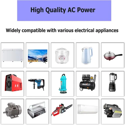 Vista 6 de Inversor de onda sinusoidal pura de 1500 W - Convertidor de corriente de 12 V CC a 110 V 120 V CA con 2 salidas de CA, inversor de corriente de 12
