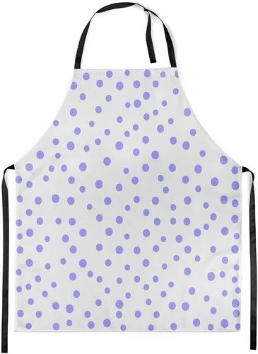 Vista 40 de jejeloiu Delantal de lunares rojos y blancos para mujeres y hombres, de 26 x 31 pulgadas, diseño retro de lunares
