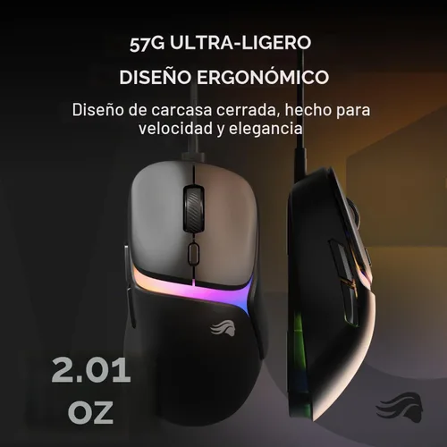 Vista 5 de GLORIOUS Gaming Model D3 ratón con cable para juegos - Peso ultraligero de 57g, interruptores ópticos de 130M de clic, sensor BAMF 3.0 de 30K DPI