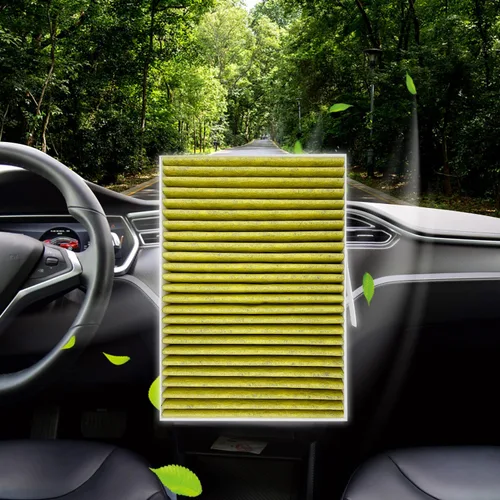 Vista 4 de Filtro de aire de cabina para Tesla Model S con carbón activado 2016+ Model S Fit 21072736-00-A 1072736-00-B (2016+ carbón activado)