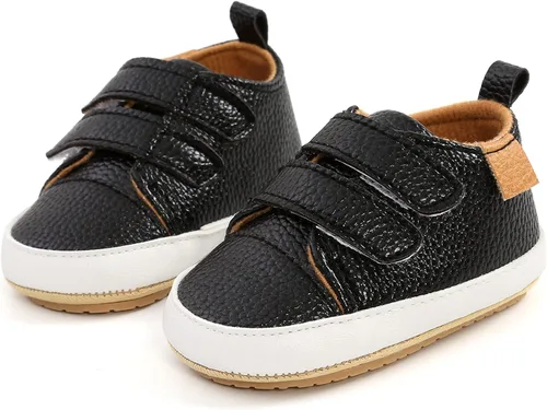 Vista 6 de Baby Shoes Boy Girl Infant Sneakers Anti Skid PU Leather Unisex-Baby Newborn First Walking Crib Shoes