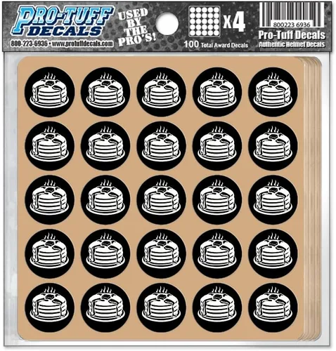 Vista 21 de Calcomanías de premio de panqueques, 100 calcomanías de recompensa de fútbol para cascos en el color de tu