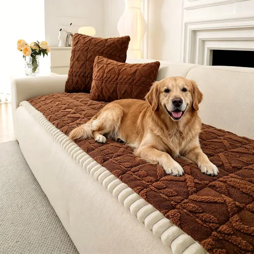 Vista 25 de OTOB Funda de sofá para perros, lavable, antideslizante, divertida funda para sofá para mascotas, protector de muebles suave y acogedor, apto