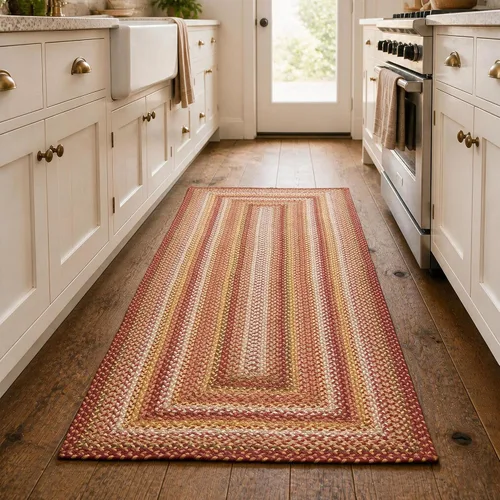 Vista 74 de Homespice Alfombra ovalada trenzada de yute de hoja ámbar, ideal como Hoja de ámbar