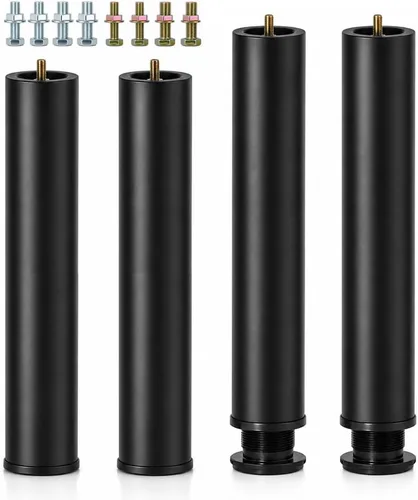 Vista 13 de Base de cama ajustable de metal de 2 a 3.5 pulgadas, reemplazo de patas de patas de alta resistencia, altura extra, compatible con el 93%