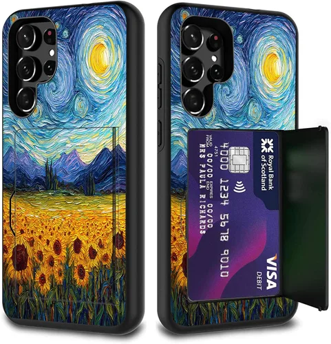 Vista 89 de Funda híbrida de doble capa con función atril para Samsung Galaxy A16 5G de 6.9 pulgadas, diseño de vaca con bandera estadounidense