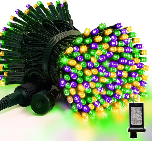 Vista 54 de Guirnalda de 100 luces LED de Pascua de 33 pies enchufables, multicolor pastel, 16 modos de luces parpadeantes, guirnalda de luces impermeables
