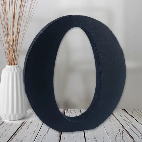 Vista 22 de AOCEAN Letras de madera negra de 6 pulgadas Letras de madera sin terminar para decoración de pared Letras decorativas de pie Rebanadas Tablero