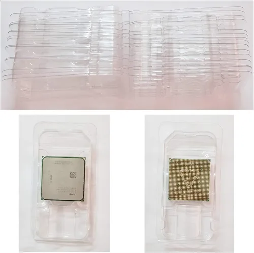 Vista 2 de 15 piezas de caja de CPU de computadora bandeja de embalaje para AMD 938 940 AM1 AM2 AM3 AM4 AM5 FM1 FM2 FM2+ CPU titular caja protectora