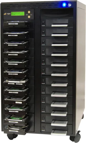 Vista 4 de Acumen Disc Duplicadora de discos duros de 1 a 7 GB/min, copiadora independiente y desinfectante/borrador compatible con DOD para múltiples discos