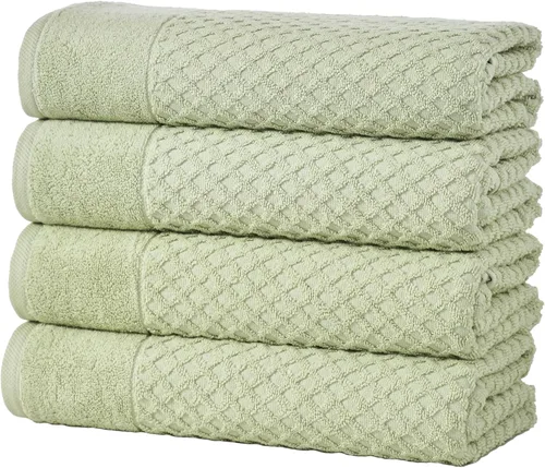Vista 17 de Great Bay Home - Toallas de mano 100% algodón blanco, 6 toallas de baño suaves para manos, altamente absorbentes y de secado rápido, colección 01
