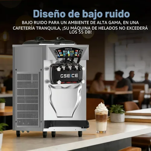 Vista 8 de GSEICE - Máquina comercial de helado suave para servir 3 sabores Plateado