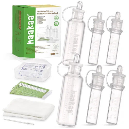 Vista 12 de haakaa Kit colector de calostro jeringas de calostro para leche materna para recolectar, alimentar y almacenar, listas para usar