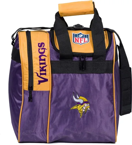 Vista 4 de KR Strikeforce Officially Licensed NFL Single Bowling Ball Tote Bag with Shoe Compartment