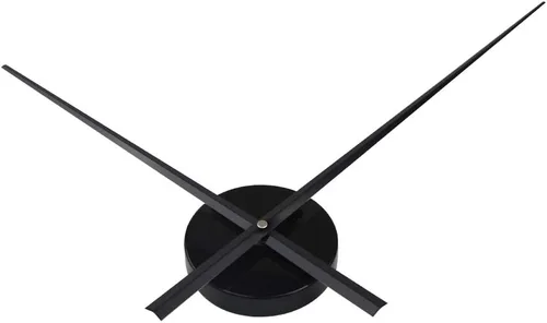 Vista 2 de Timelike Reloj de pared de aluminio brillante elegante simple, manecillas grandes estupendas del reloj, negro