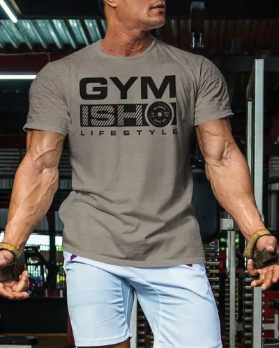 Vista 3 de Camisetas de entrenamiento para hombres, camiseta de gimnasia sin dolor y sin ganancia, divertida camiseta de levantamiento de gimnasio