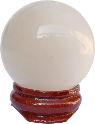 Vista 12 de Escultura de esfera de adivinación de cristal curativo de labradorita negra de 1.575 pulgadas, bola de piedras preciosas, colección decorativa