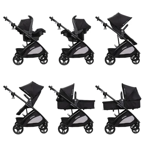 Vista 4 de Baby Trend Sistema modular de viaje con interruptor de pasaporte, moisés y centro de guardería Lil Snooze Deluxe III