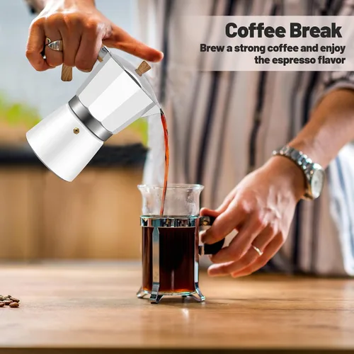 Vista 152 de Cafetera clásica de aluminio para 3 tazas Azul