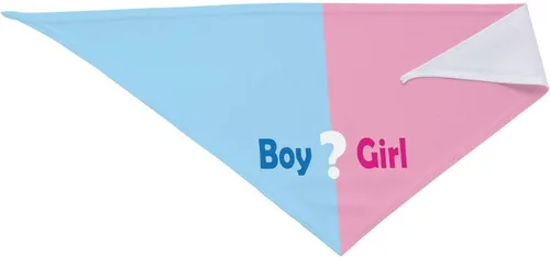 Vista 4 de ¿Qué será? Anuncio de embarazo, bufanda triangular para mascotas, revelación de género, accesorios de fotografía de baby shower (rosa)