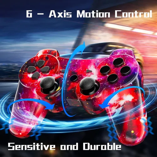 Vista 5 de Wireless Controller for PS3, Upgraded 360 Joystick, 6-Axis High Performance Motion Sense, Dual Vibration, 450mAh Battery with Charging Cable