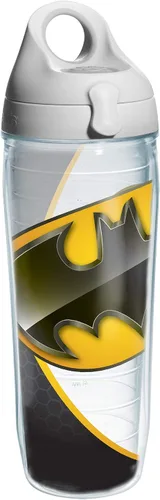 Vista 16 de DC Comics Batman Logo Vaso de 16 onzas con tapa