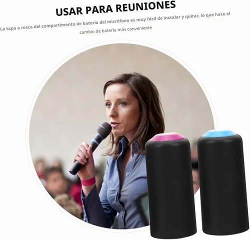 Vista 8 de Mikinona 4 piezas de tapas de batería de micrófono inalámbrico de repuesto para Pgx24 Slx24 Pg58 Mic tapas de batería de plástico Como se muestra