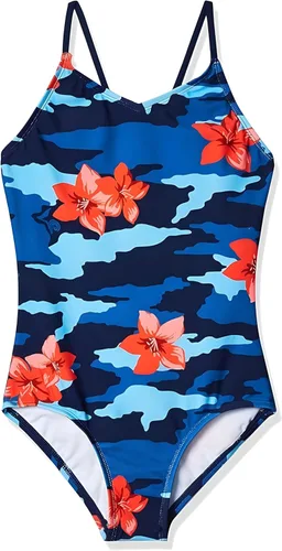 Vista 25 de Kanu Surf Bañador deportivo de una pieza Daisy Beach para niñas Aloha Negro