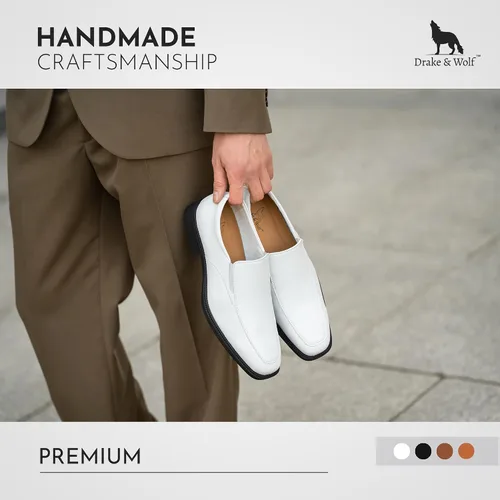 Vista 7 de Drake & Wolf Mocasines para hombre - Zapatos de vestir casuales para hombre - Zapatos de vestir antideslizantes para hombre - Zapatos de vestir
