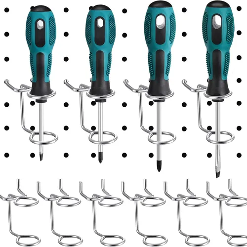 Vista 8 de Ripeng Organizador de destornilladores, portaherramientas multiherramienta, soporte para herramientas de doble anillo, accesorios de tablero