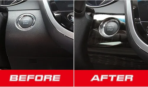 Vista 5 de Xotic Tech - Cubierta del marco del botón de arranque del motor, accesorios interiores, compatible con Toyota Camry 2018-2024