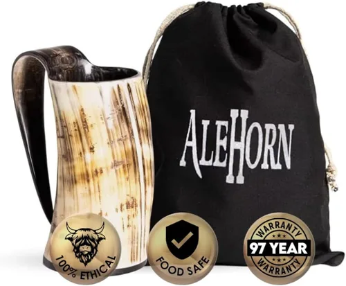 Vista 9 de Jarra de cerveza tipo cuerno AleHorn artesanal, 16 onzas