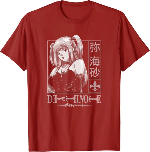 Vista 19 de Death Note Camiseta de anime Misa Kanji Frame Negro