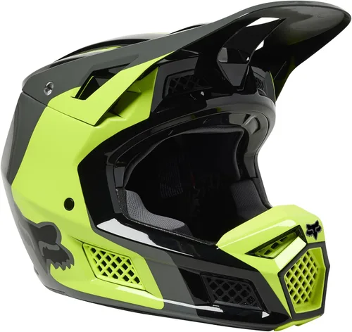 Vista 7 de Fox Racing Casco Unisex V3 RS para Motocross y Bicicleta de Tierra, Negro/Blanco/Naranja, Pequeño