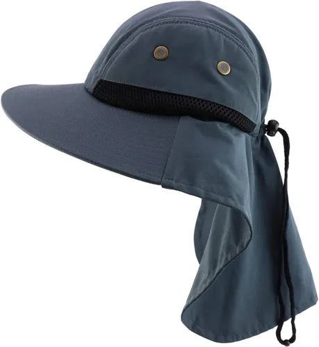 Vista 3 de Trendy Apparel Shop XXL - Gorro de pesca de poliéster grande con solapa para el cuello
