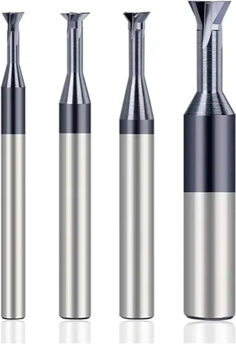 Vista 6 de Broca de fresado de cola de milano de 60 grados, fresadora de ranura en T, fresadora de carburo de tungsteno, D1.5x60x0.75x2.5x50