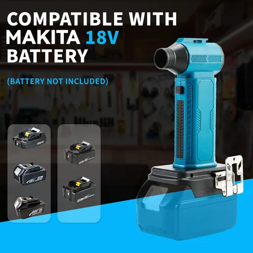 Vista 3 de Soplador de polvo inalámbrico para batería Makita de 18 V, 130000 rpm, ventilador turbo sin escobillas, mini soplador de mano para teclado