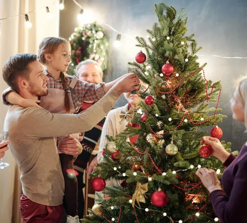 Vista 6 de Bolas de Navidad adornos de 60 a 70 unidades para árbol de Navidad, surtido de bolas de Navidad inastillables, juego de adornos de bolas de Navidad