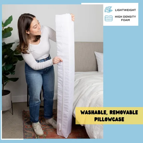 Vista 3 de SnugStop La Cuña Original para Cama Relleno de Espacio Entre Tu Cabecero y Colchón Almohada en Forma de Triángulo Relleno de Cama