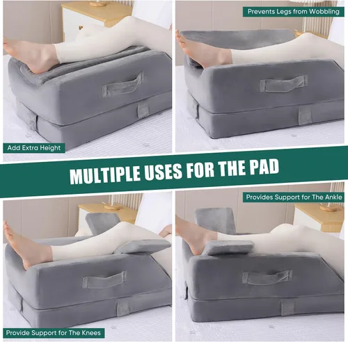 Vista 7 de Almohada de elevación de piernas Almohada de elevación de piernas de cuña para después de la cirugía Circulación sanguínea Tobillo Pie Hinchazón